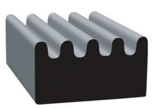 103H2-50 – CLEAN SEAL Door Window Channel Seal, Ribbed Type Mounts With Acrylic Based Adhesive 3/8 Inch Width x 5/8 I...